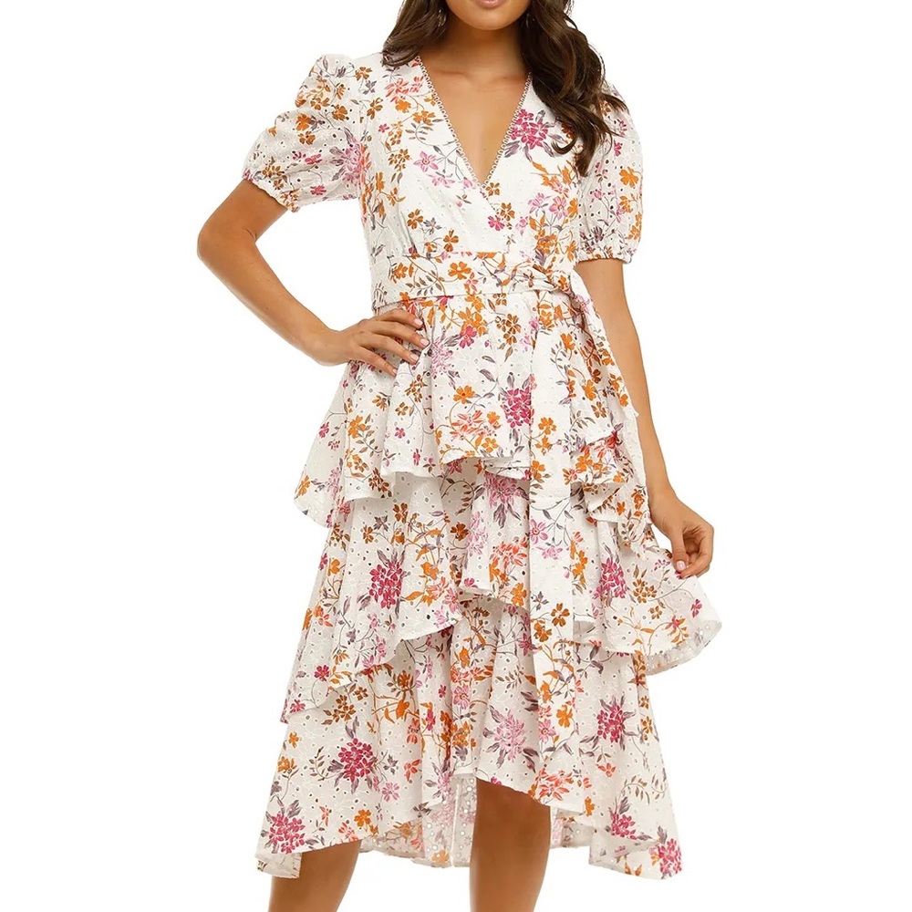La Madison Talulah Jasmine Vines Midi Dress